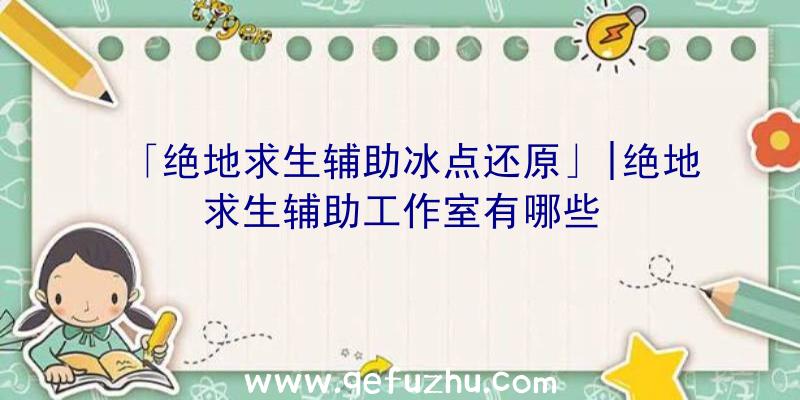 「绝地求生辅助冰点还原」|绝地求生辅助工作室有哪些